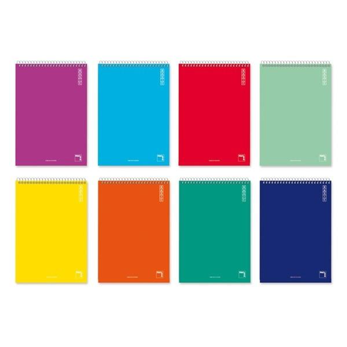 Bloc Pacsa Basic Tapa Cartoncillo 80h Cuadrícula 4x4 Doceavo Colores Surtidos