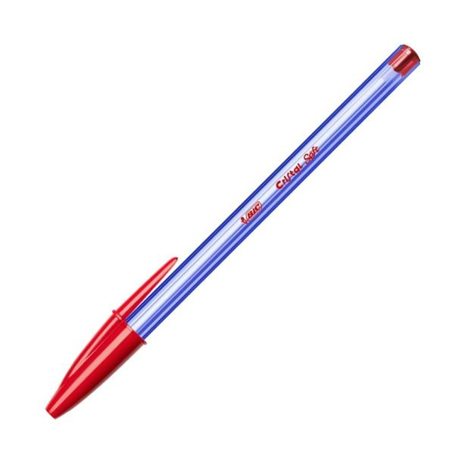Bolígrafo BIC Cristal Soft - Punta 1,2 Mm - Color Rojo