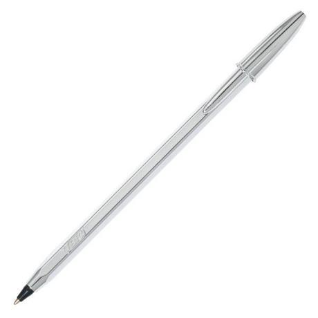 Bolígrafo BIC Cristal Celebrate Cuerpo Plateado Negro