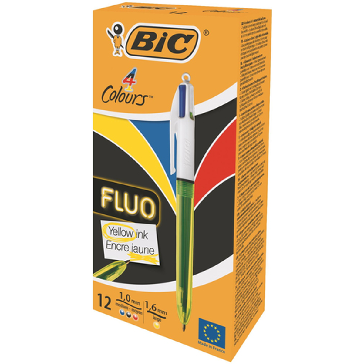 Bolígrafo BIC 4 Colores Fluo Punta Media - vista 2