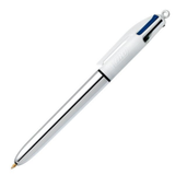 Bolígrafo BIC Retractil 4 Colores Shine - Punta 1 Mm - Color Negro, Azul, Rojo y Verde