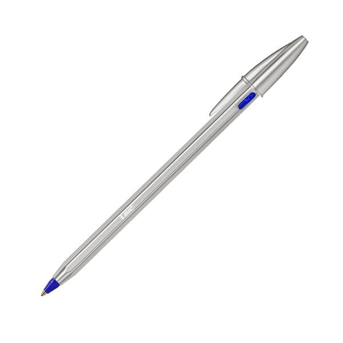 Bolígrafo BIC Cristal Metal Renew + 2 Recambios Azul