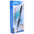 Bolígrafo Deli Retractil Xtream Agarre Suave Punta Fina 0,7mm Negro EQ02320