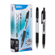 Bolígrafo Deli Retractil Xtream Agarre Suave Punta Fina 0,7mm Negro EQ11-BK