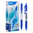 Bolígrafo Deli Retractil Xtream Agarre Suave Punta Fina 0,7mm Azul