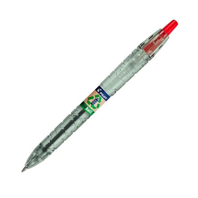 Bolígrafo Pilot Retractil Ecoball Tinta Aceite Trazo 0,4mm Rojo
