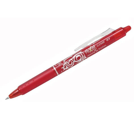 Bolígrafo Pilot Borrable Retractil Frixion Clicker Punta Bola Rojo