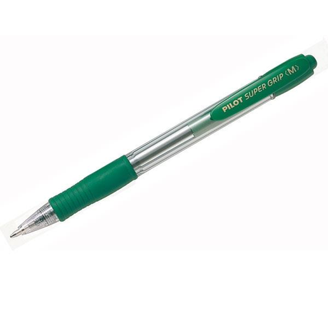 Bolígrafo Pilot Retractil Supergrip Tinta Aceite Trazo 0,4mm Verde