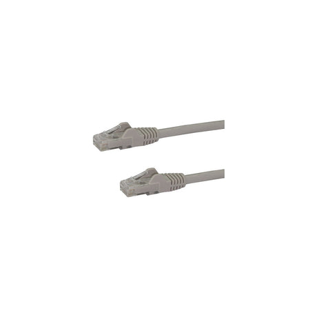 Cable Ethernet Cat6 RJ45 StarTech 24 AWG 10 m gris, vista de los conectores