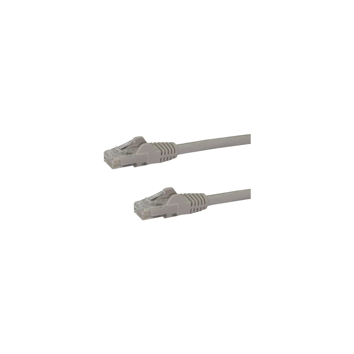 Cable Ethernet Cat6 RJ45 StarTech 24 AWG 15 m gris, vista de los conectores