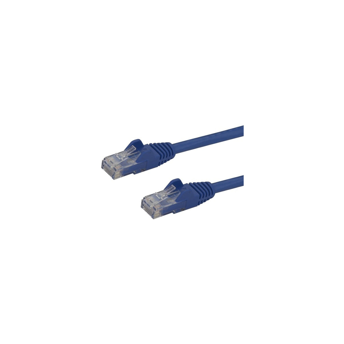 Cable Ethernet Cat6 RJ45 StarTech 24 AWG 5 m azul, vista de los conectores