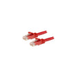 Cable Ethernet Cat6 RJ45 StarTech 24 AWG 5 m rojo, vista de los conectores