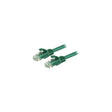 Cable Ethernet Cat6 RJ45 StarTech 24 AWG 5 m verde, vista de los conectores