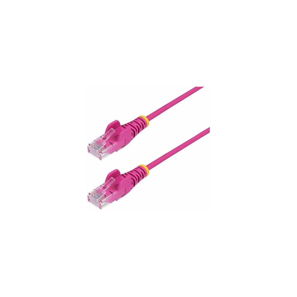 Cable Ethernet Cat6 RJ45 StarTech 25 cm rosa; conectores RJ45 macho en ambos extremos