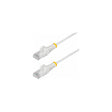 Cable Ethernet Cat6 RJ45 StarTech 28 AWG 1,5 m blanco, vista de los conectores