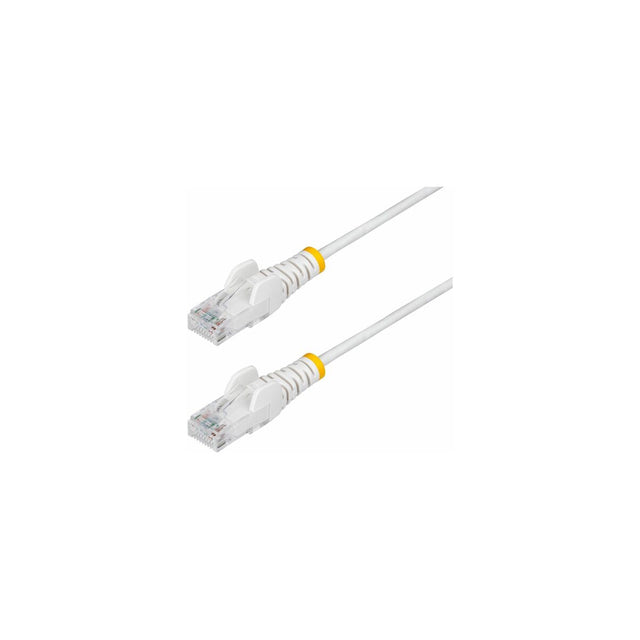 Cable Ethernet Cat6 RJ45 StarTech 28 AWG 1,5 m blanco, vista de los conectores