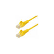 Cable Ethernet Cat6 RJ45 StarTech 28 AWG 5 m amarillo, vista de los conectores