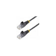 Cable Ethernet Cat6 RJ45 StarTech 50 cm negro; conectores RJ45 macho en ambos extremos