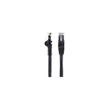 Vista lateral y frontal de los conectores del cable StarTech.com N6LPATCH1MBK