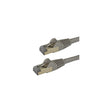 Cable Ethernet Cat6a RJ45 StarTech 2 m gris; conectores RJ45 macho en ambos extremos