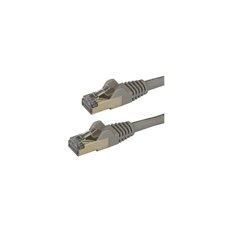 Cable Ethernet Cat6a RJ45 StarTech 2 m gris; conectores RJ45 macho en ambos extremos