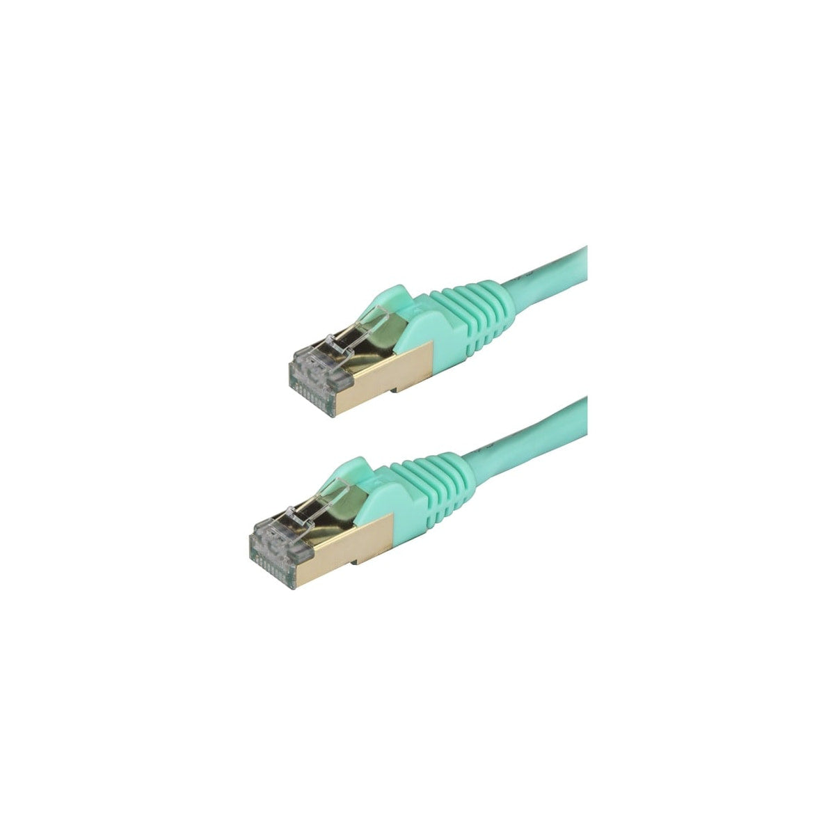 Cable Ethernet Cat6a RJ45 StarTech 3 m aguamarina; conectores RJ45 macho en ambos extremos