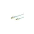 Cable Ethernet Cat6a RJ45 StarTech 5 m aguamarina; conectores RJ45 macho en ambos extremos