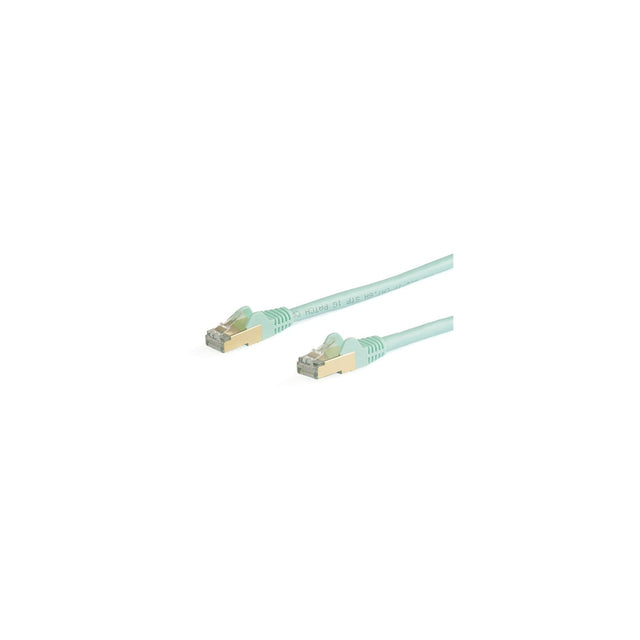 Cable Ethernet Cat6a RJ45 StarTech 5 m aguamarina; conectores RJ45 macho en ambos extremos