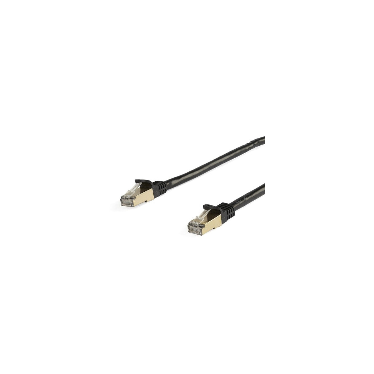 Cable Ethernet Cat6a RJ45 StarTech 5 m negro; conectores RJ45 macho en ambos extremos