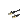 Cable Ethernet Cat6a RJ45 StarTech apantallado 2 m negro, vista de los conectores