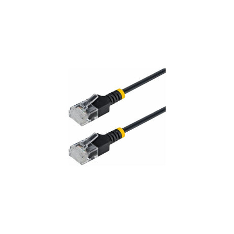 Cable Ethernet Cat6a RJ45 StarTech sin apantallar 1 m negro, vista de los conectores