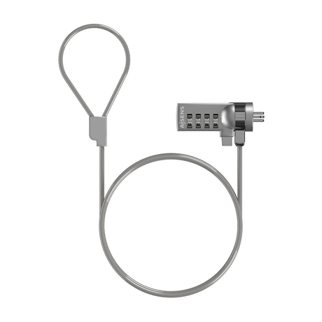 Cable de seguridad AISENS ASLK-D40N01-SL Plata