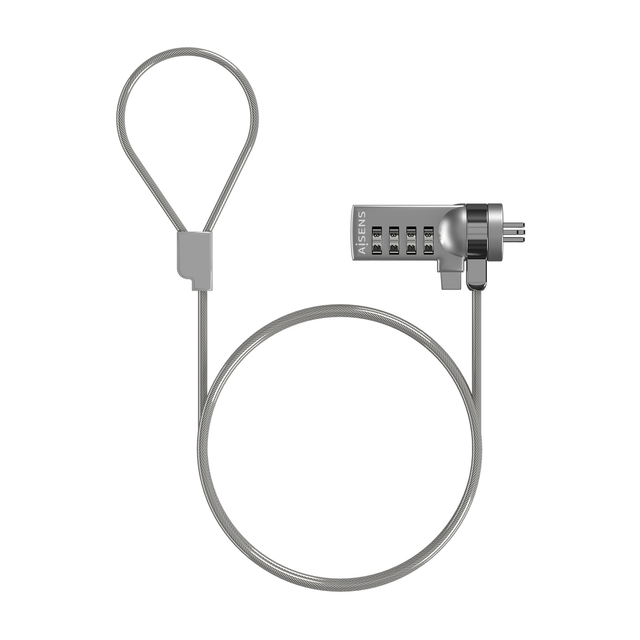 Cable de seguridad AISENS ASLK-D40N01-SL Plata