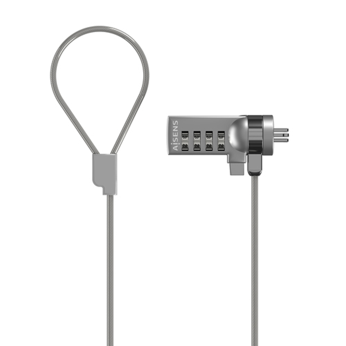 Cable de seguridad AISENS ASLK-D40N01-SL Plata - vista 2