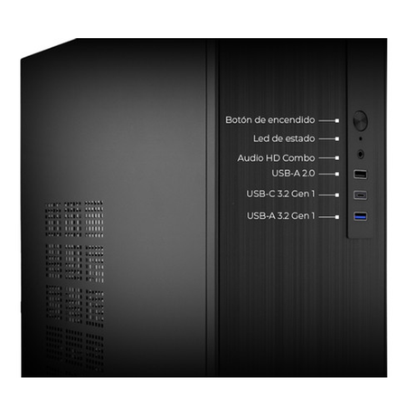 Caja para PC CoolBox MATX M460 USB-C 3.2 GEN1 Sgcc sin fuente - vista 4