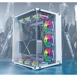 Caja para PC Talius ATX gaming Cronos Frost Blanca RGB cristal - vista 4