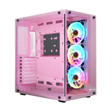 Caja para PC Talius ATX gaming Cronos Orchid RGB cristal - vista 4