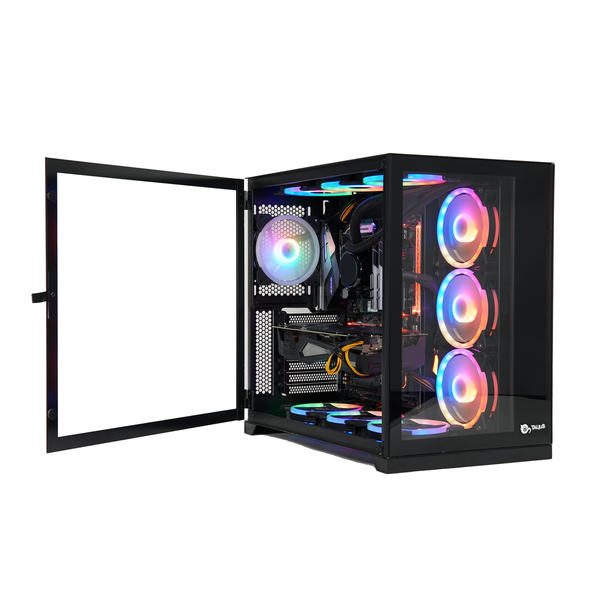 Caja para PC Talius PC Gaming Zeus Black. Ventana Cristal
