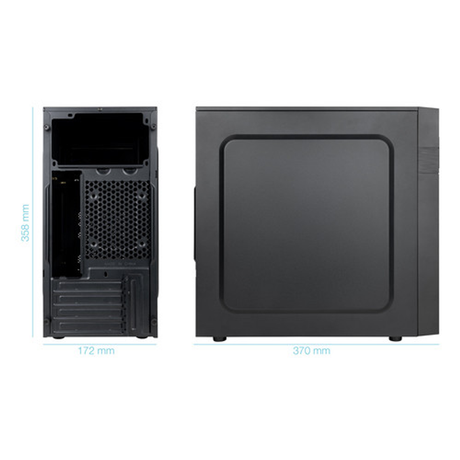 Caja para PC TooQ Minitorre MATX "isobox Ultra" 500W USB-C - vista 2