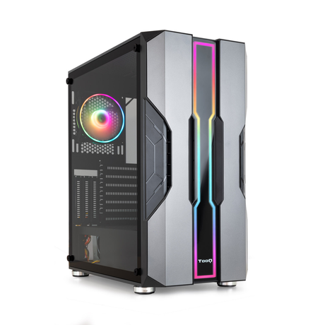 Caja para PC TooQ Semitorre Gaming Nightcity Negra