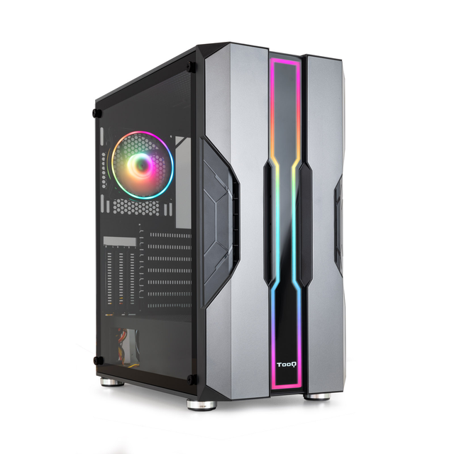 Caja para PC TooQ Semitorre Gaming Nightcity Negra