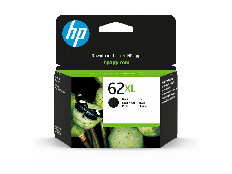 Cartucho original HP 62XL negro D14SKAE, envase de una unidad