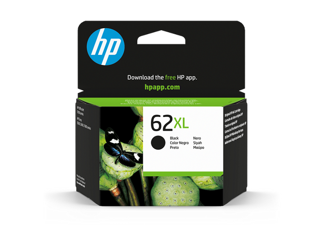Cartucho original HP 62XL negro D14SKAE, envase de una unidad