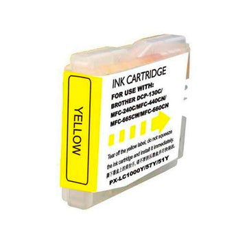 Tinta compatible Brother LC1000XL LC970XL LC1000Y LC970Y Amarillo - SKU CBILC-1000XLYL