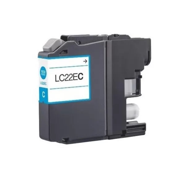 Tinta compatible Brother LC22E LC22EC LC22EXLCY Cian