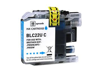 Tinta compatible Brother LC22U LC22UCBP LC22UCY Cian