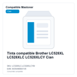 Tinta compatible Brother LC528XL LC528XLC LC528XLCY Cian
