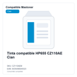 Tinta compatible HP655 CZ110AE Cian