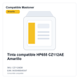 Tinta compatible HP655 CZ112AE Amarillo