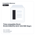 Tinta compatible Ricoh RI-GC41BK(PG) GC41 GC41BK Negro